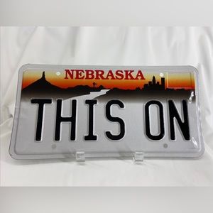 THIS ON Vintage Vanity License Plate Personalized Decor